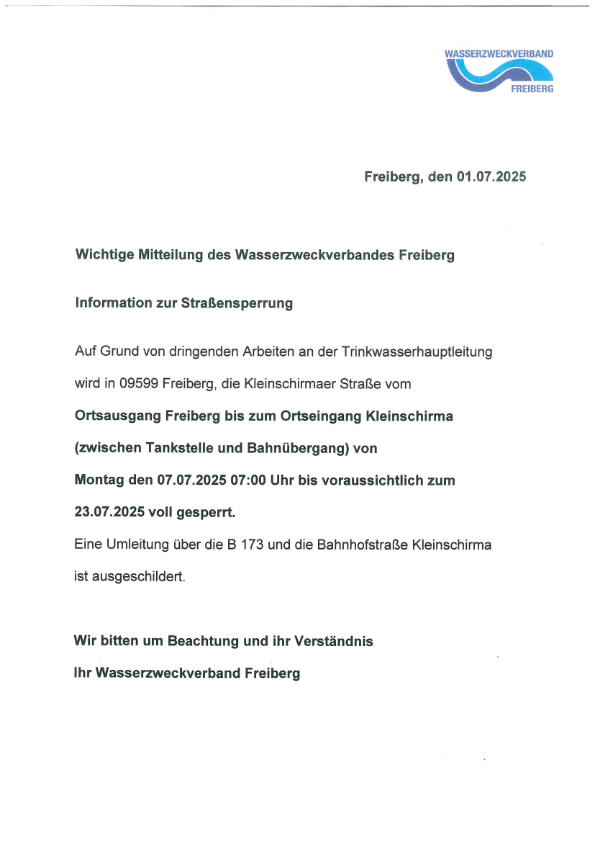 Straßensperrung